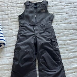 The North Face Kids Charcoal Overalls snow bib